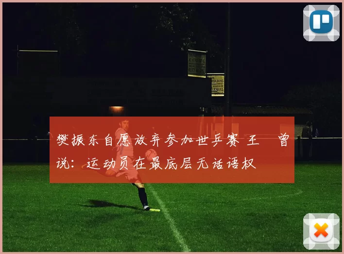 樊振东自愿放弃参加世乒赛 王濛曾说：运动员在最底层无话语权